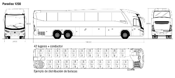 Dimensiones Paradisso 1200