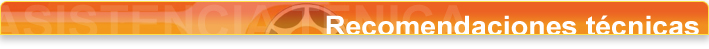 Recomendaciones t&eacute;cnicas